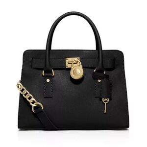 MICHAEL Michael Kors Hamilton Large East/West Satchel Gold Hardware